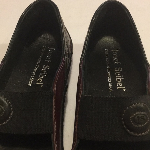 Josef Seibel Ladies Brown-Black Leather Flat Shoe - Picture 7 of 8